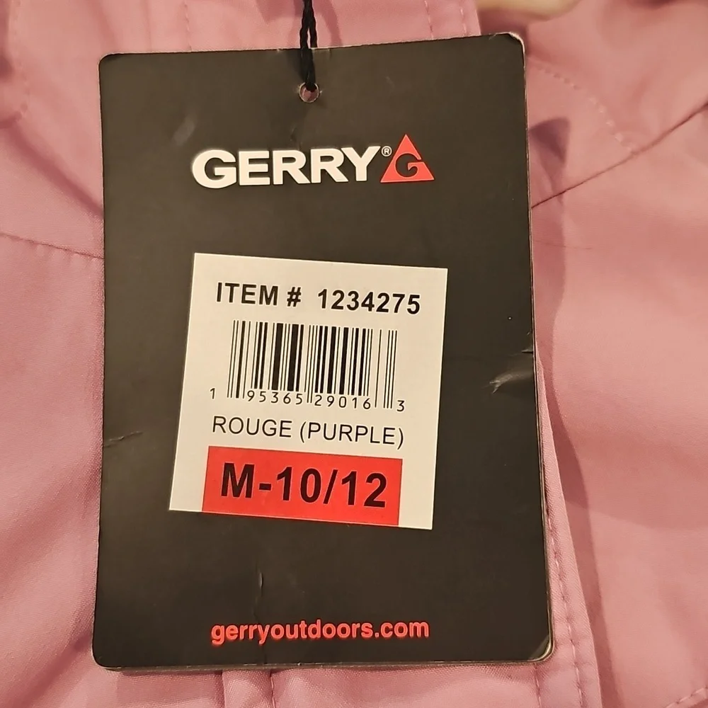 Gerry Youth Girls Systems Jacket - GRAY PINK Sz M 10/12